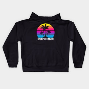 Gulf Shores Alabama - Palm Trees Kids Hoodie